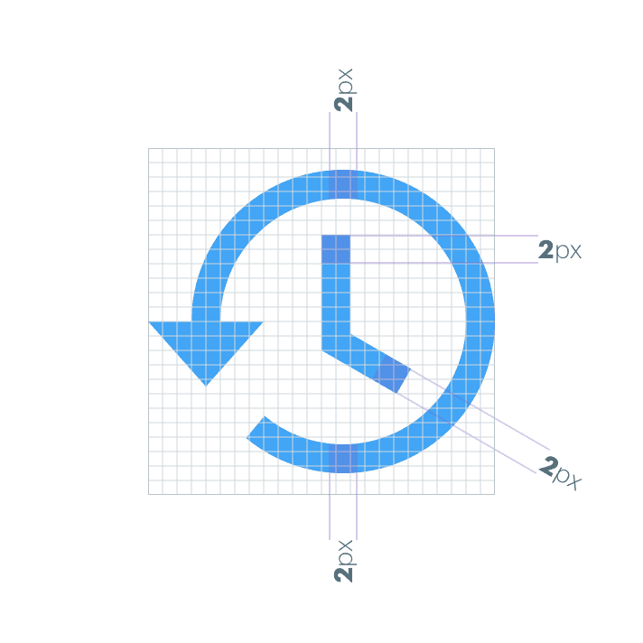 The stroke width on curves and angles